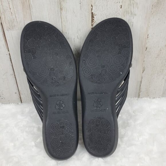 Okabashi Venice Rubber Sandals Black Size ML 8-9 - Picture 6 of 8